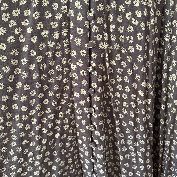 Madewell Button-Cuff Midi Dress in Woodcut Flowers 0 - Picture 8 of 11